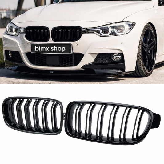 BMW F30 BLACK DOUBLE SLAT GRILL
